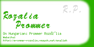 rozalia prommer business card